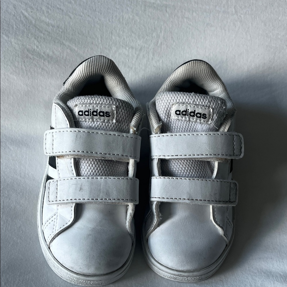 Adidas Kids White Velcro Sneakers